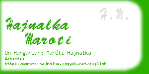 hajnalka maroti business card